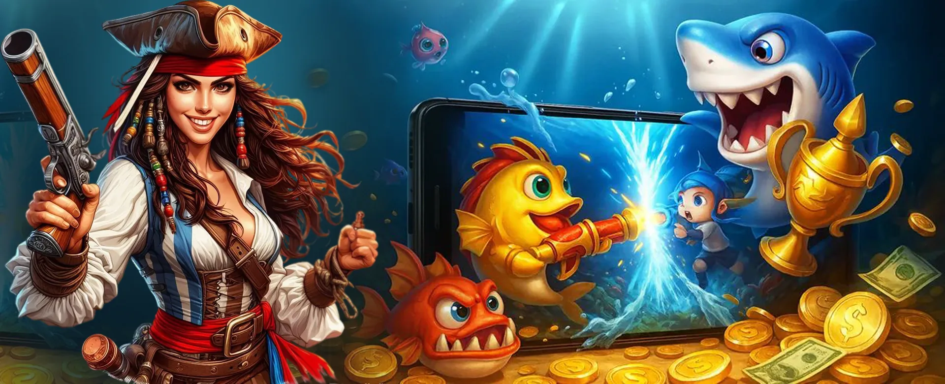A futuristic online gambling interface showcasing 2024 trends with super branding, vibrant colors, and dynamic game elements.